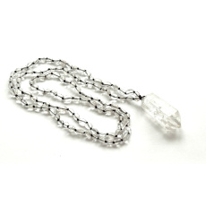 108 Mala Kristall Halskette Gebetsschmuck, Naturstein, handgefertigt, Stein der Steine