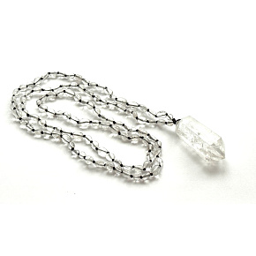 108 Mala Kristall Halskette Gebetsschmuck, Naturstein, handgefertigt, Stein der Steine