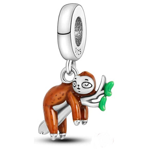 Charm Sterling Silber 925 Faultier, Tierarmband Anhänger Charm Sterling Silber 925 Faultier, Tierarmband Anhänger