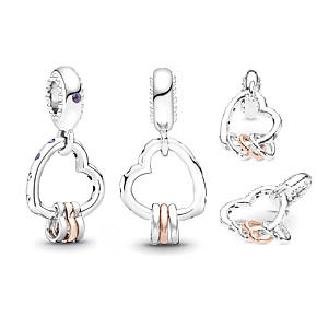 Charms Sterling Silber 925 Herz voller Herzen, 3in1 Liebesarmband Anhänger Charms Sterling Silber 925 Herz voller Herzen, 3in1 Liebesarmband Anhänger