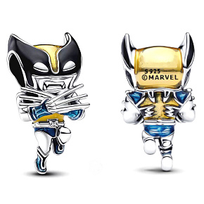 Charme Sterling Silber 925 Marvel Wolverine, Perle auf Armband Film