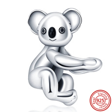 Charme Sterling Silber 925 Koala, Perle am Armband Tier