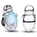 Charm Tuleň s opálovým efektem, symbol něžnosti a ochrany, korálek na náramek zvíře