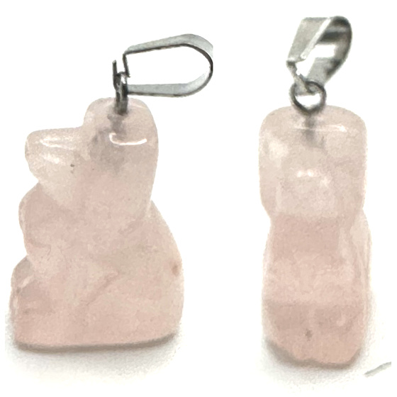 Rosie's Dog Anhänger Naturstein, handgeschliffene Figur 1,8 x 2,5 x 8 mm, Liebesstein