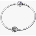 Charme Sterling Silber 925 I Love Baseball Texas Rangers Ball, Perle auf Armband Sport