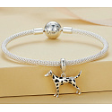 Charm Sterlingsilber 925 Hund - Dalmatiner, Anhänger für Armband Tier