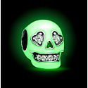 Sterling Silber 925 Leuchtend glitzernder Totenkopf Glow in the Dark, Halloween Armband Bead