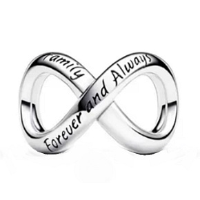 Charme Sterling Silber 925 Infinity Unendlichkeit, Perle auf Armband Familie Charme Sterling Silber 925 Infinity Unendlichkeit, Perle auf Armband Familie