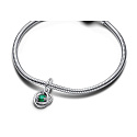 Charme Sterling Silber 925 Grün Ewigkeit Kreis Mai, Anhänger am Armband Symbol