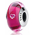 Charme Sterling Silber 925 Murano rosa mit Herz, Perle auf Armband Liebe