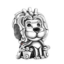Sterling Silber 925 England Löwe Figur Perle auf Reise-Armband ca. 10 mm