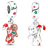 Sterling Silber 925 Lebkuchenfigur 2in1, Weihnachtsarmband-Anhänger