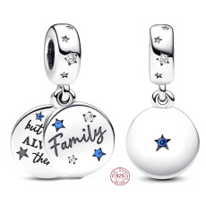 Charm Sterlingsilber 925 Familienliebe, 2-in-1 Anhänger für Armband Familie