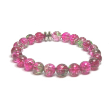 Quarz rot Armband elastisch Naturstein, Perle 8 mm / 16-17 cm, die perfekte Heiler