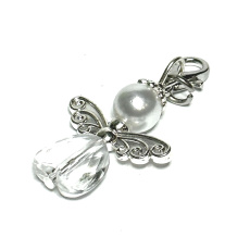 Engel-Anhänger mit herzförmigen Flügeln 22 x 30 mm 1 Stück