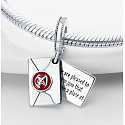 Sterling Silber 925 Harry Potter - Hogwarts Acceptance Letter, 2in1 Anhänger Armband
