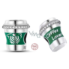 Charme Sterling Silber 925 Für Kaffee-Liebhaber - Kaffeetasse, Perle für Armband, Essen und Trinken Charme Sterling Silber 925 Für Kaffee-Liebhaber - Kaffeetasse, Perle für Armband, Essen und Trinken