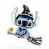 Disney Lilo & Stitch Charm – Halloween-Stitch auf einem Besen | Anhänger für Armband, Film