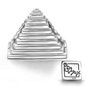 Sterling Silber 925 Ägypten Pyramide Perle auf Reise-Armband