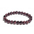 Granat-Armband elastisch Naturstein, Kugel 8 mm / 16 - 17 cm, Stein des Feuers, der Liebe