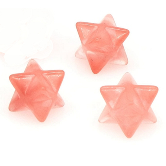 Rosenquarz Merkaba Handschmeichler 13 mm, Stein der Steine