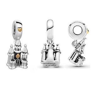 Sterling Silber 925 Disney Castle - Das Leben ist ein Märchen, Armband-Anhänger