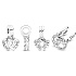 Charm Sterlingsilber 925 Verbundene Schwesternherzen, 2-in-1 teilbarer Anhänger für Armband Familie