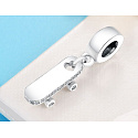 Charme Sterling Silber 925 Skateboard, Anhänger am Armband Sport