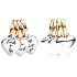 Charm Sterling Silber 925 Dreifacher Freundschafts-Charm mit eingravierter Botschaft 3in1, teilbarer Freundschaftsarmband-Anhänger