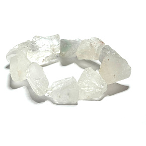 Kristallarmband elastisch roher Naturstein 2 - 2,5 cm / 16 - 17 cm, Stein der Steine