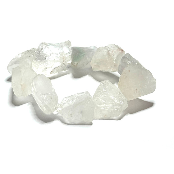 Kristallarmband elastisch roher Naturstein 2 - 2,5 cm / 16 - 17 cm, Stein der Steine