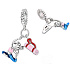Charm Sterlingsilber 925 Yoga, Anhänger für Sportarmband