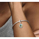 Sterling Silber 925 I Love Brazil - Brasilianischer Strand, 2in1 Reise-Armband-Anhänger