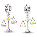 Sterling Silber 925 Luminous - Sternzeichen Waage, Armband-Anhänger