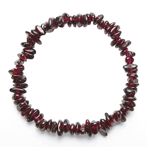 Granat Armband elastisch gehackter Naturstein 19 cm, Stein des Feuers, der Liebe Granat Armband elastisch gehackter Naturstein 19 cm, Stein des Feuers, der Liebe