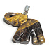 Tigerauge Elefant Anhänger Naturstein, handgeschliffene Figur 3,5 cm, Sonne und Erde Stein, bringt Glück und Reichtum