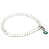 Kristall matt + Blue Eye abnehmbarer Anhänger, Armband elastisch Naturstein, Kugel 4 mm / 16 - 17 cm, Stein Steine