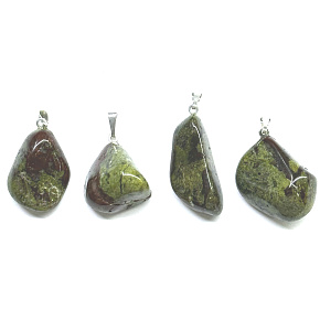 Epidot Troml-Anhänger Naturstein M, ca. 3,5 cm, Herz-Heilstein Epidot Troml-Anhänger Naturstein M, ca. 3,5 cm, Herz-Heilstein