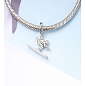 Charme Sterling Silber 925 Skiing Wonderful Journey, Anhänger am Armband Sport