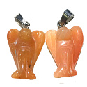 Roter Achat Schutzengel Anhänger Naturstein 2 - 2,2 cm, verleiht Mut und Stärke