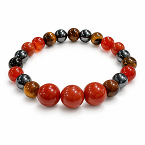 Armband mit Geschichte – Kämpfe, ich bin bei dir, natürliche Mineralien, Kugel 8 mm / Handgelenk 14–15 cm Armband mit Geschichte – Kämpfe, ich bin bei dir, natürliche Mineralien, Kugel 8 mm / Handgelenk 14–15 cm