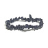 Goldstein blau Avanturin Armband elastisch gehackt, 19 cm, Stein des Ehrgeizes