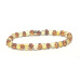 Bernstein Baltikum cognac / Gold Armband elastisch natürlich, Nugget unregelmäßig ca. 5 mm / 16-17 cm, verfestigtes Sonnenlicht