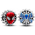 Charme Sterling Silber 925 Marvel Spiderman Maske, Perle auf Armband Film