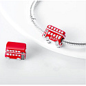 Sterling Silber 925 London, roter Bus, Reise-Armband Perle