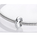 Charme Sterling Silber 925 Silber Stopper Stopper, Perle am Armband
