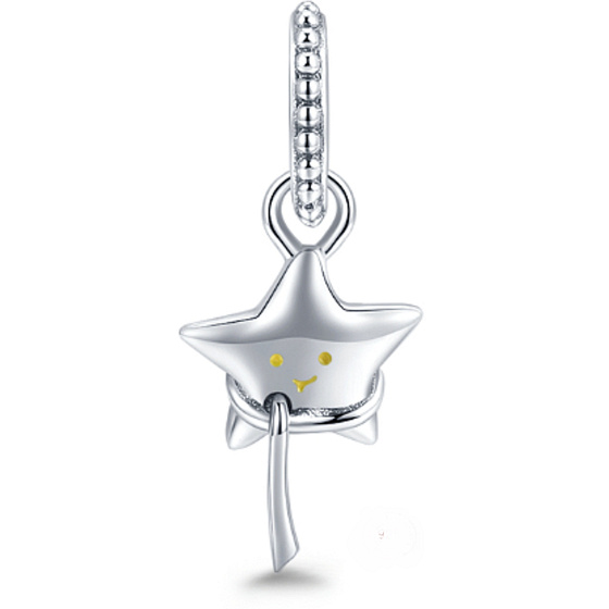 Sterling Silber 925 Stern-Anhänger auf Armband Symbol
