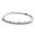 Magnesit / Howlite Armband elastischer Naturstein, Kugel 4 mm / 19 cm, Reinigungsstein