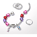 Charm Sterling Silber 925 Disney Donald Duck mit blauer Emaille, Film-Armband-Anhänger