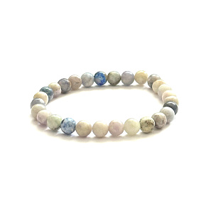 Hackmanit Armband elastischer Naturstein, Kugel 6 mm / 16 - 17 cm, Stein der doppelten Reinigung, Körper und Seele
